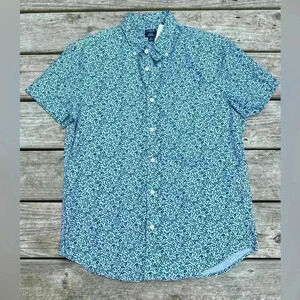 J. Crew Men’s Printed Short Sleeve Flex Washed Casual Shirt